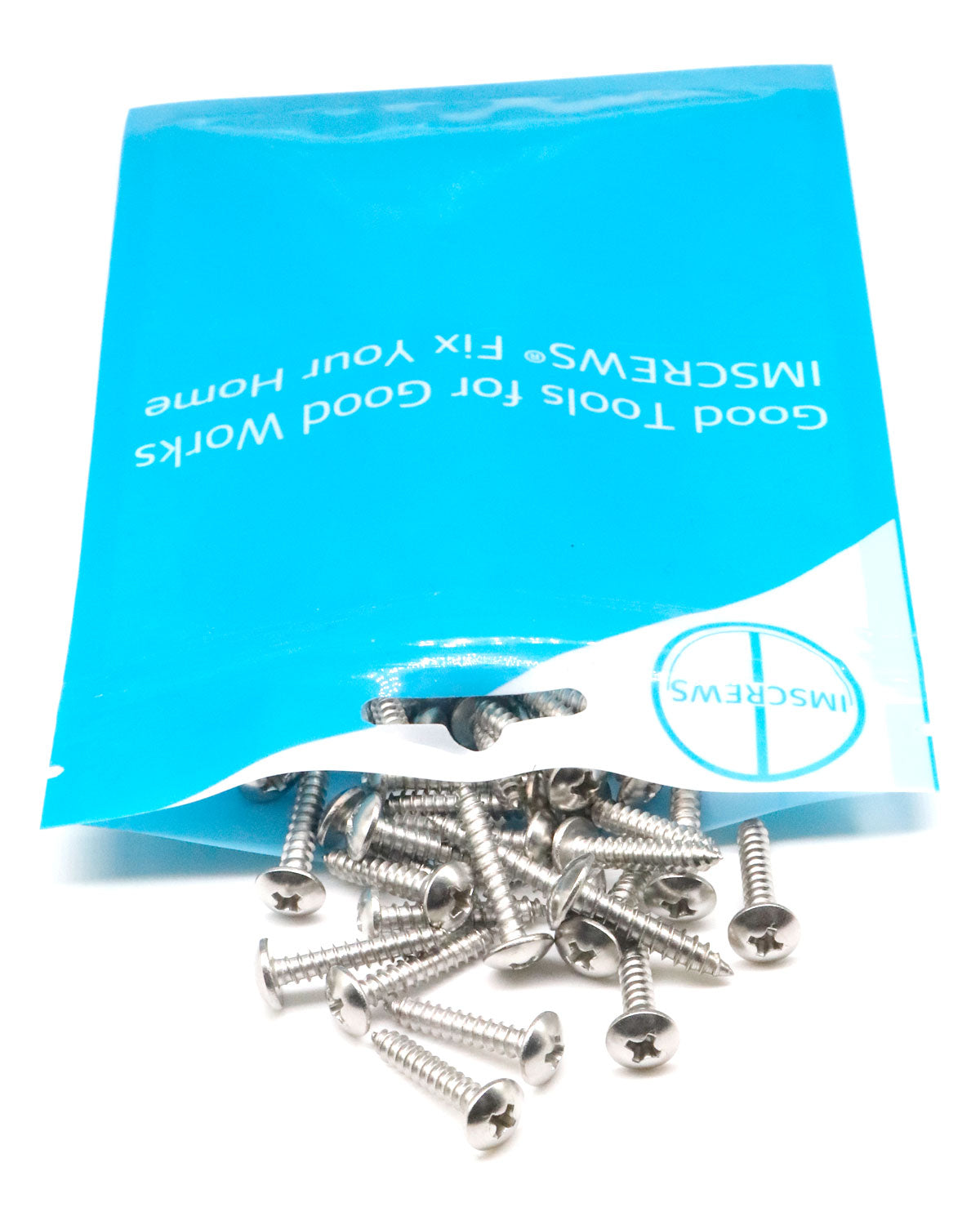 IMScrews 100 Qty #6 x 3/4"(20mm) Truss 304 Stainless Phillips Head Wood Screws