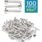 IMScrews #6 x 1 "(25 мм) 100 шт., нержавеющая сталь 304 с крестообразной головкой, саморезы для листового металла, ассортиментный набор