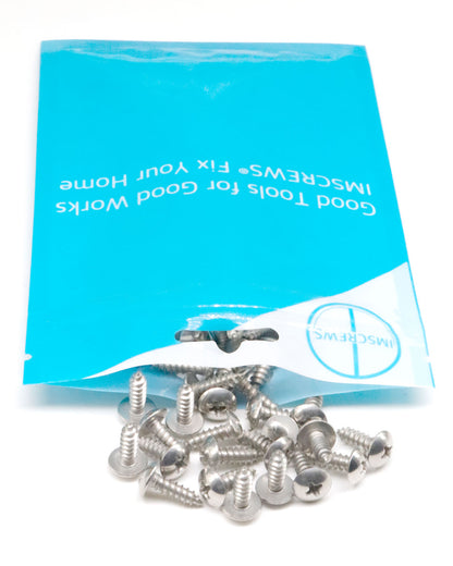 IMScrews 100 шт. # 8 x 1/2 дюйма (13 мм) шурупы с крестообразной головкой для дерева, сверхмощные шурупы из нержавеющей стали 18-8 (304)