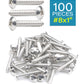 IMScrews #8 x 1 "(25 мм) 100 шт., нержавеющая сталь 304 с крестообразным шлицем, саморезы для листового металла, ассортиментный набор