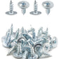 #8 x 1/2" Wood Screws 100pcs Self Tapping Modified Truss Head Screws Zinc Standard Thread for Wood Work MDF