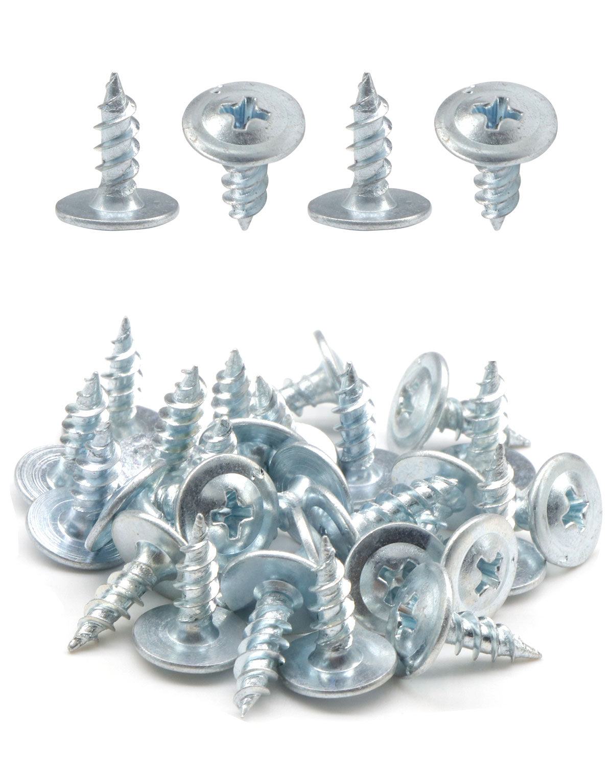#8 x 1/2" Wood Screws 100pcs Self Tapping Modified Truss Head Screws Zinc Standard Thread for Wood Work MDF