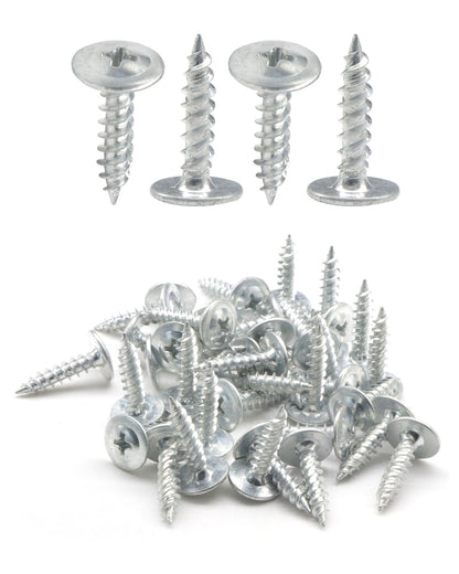 IMScrews 100pcs #8 x 3/4" Truss Head Screws Standard Thread Self Tapping Screws Wood Work MDF Zinc Plated