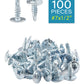 IMScrews, 100 шт. #7 x 1/2 дюйма, самосверлящие винты с ферменной головкой, стандартная резьба, работа по дереву, МДФ, цинк
