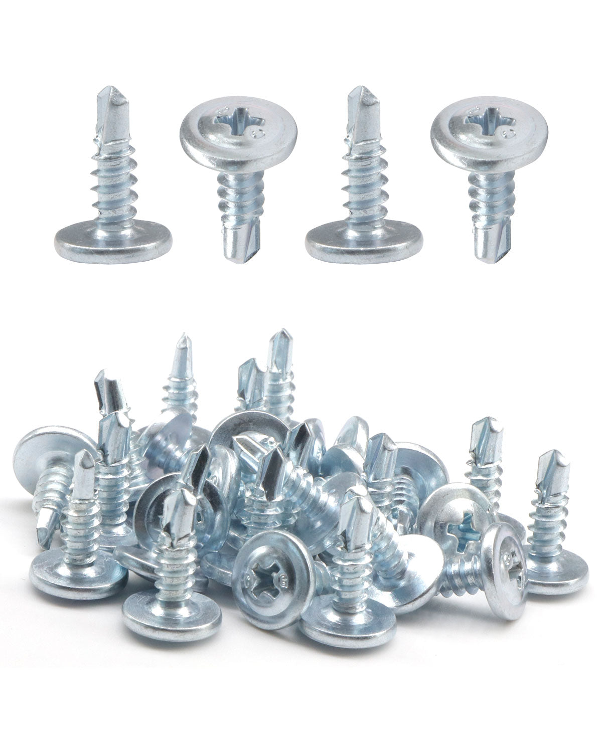 IMScrews 200pcs #8 x 1/2" Self Drilling Truss Head Screws Standard Thread Wood Work MDF Zinc