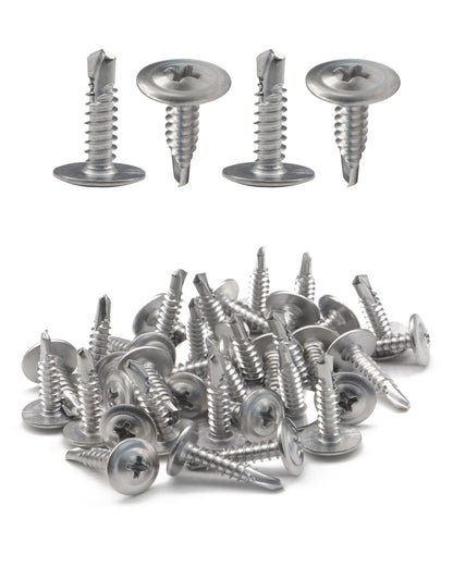 IMScrews 100pcs #8 x 1/2" Self Drilling Truss Head Screws Standard Thread Wood Work MDF 410 Stainless Steel