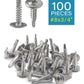 IMScrews 100pcs #8 x 3/4" Self Drilling Truss Head Screws Standard Thread Wood Work MDF 410 Stainless Steel