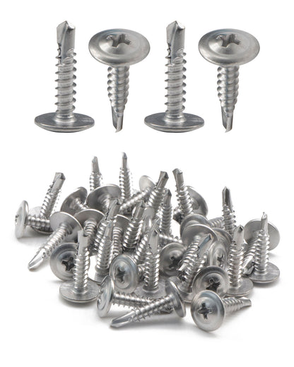 IMScrews 50pcs #8 x 3/4" Self Drilling Truss Head Screws Standard Thread Wood Work MDF 410 Stainless Steel