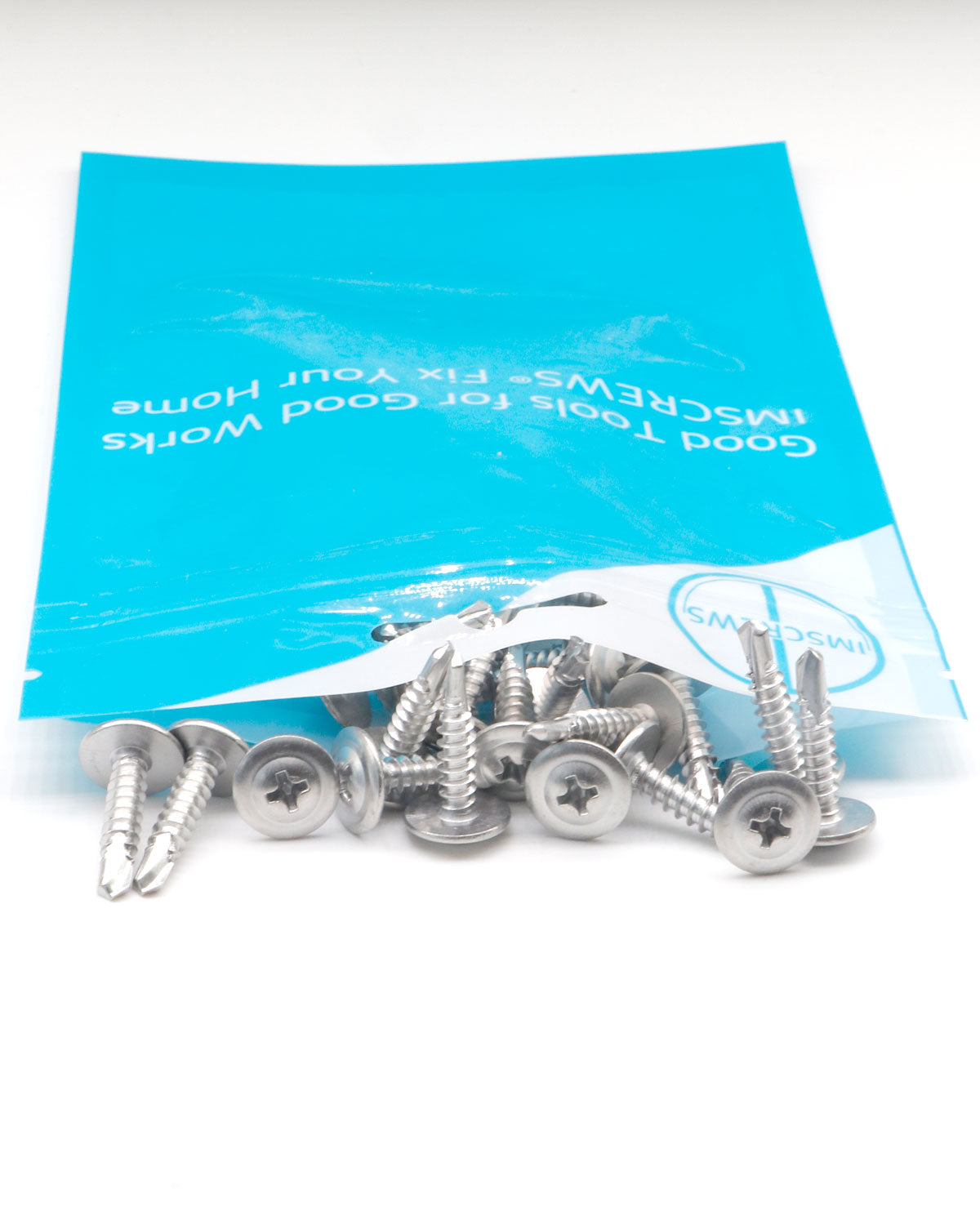 IMScrews, 50 шт. #8 x 3/4 дюйма, самосверлящие винты с ферменной головкой, стандартная резьба, работа по дереву, МДФ 410, нержавеющая сталь