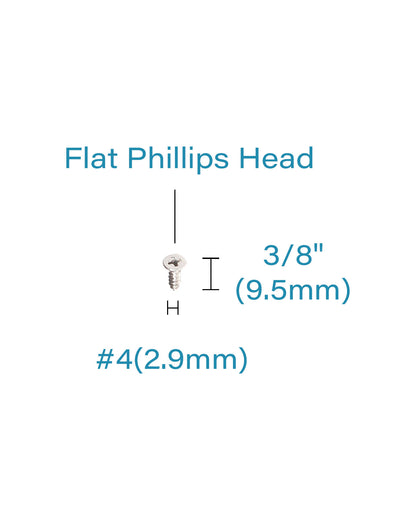 IMScrews 200 шт. # 4 x 3/8 дюйма (9,5 мм) шурупы по дереву Phillips с плоской головкой из нержавеющей стали 18-8 (304) саморезы из нержавеющей стали с потайной головкой