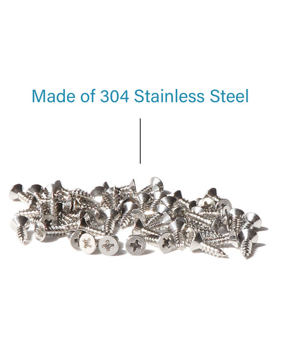 IMScrews 200 шт. # 4 x 3/8 дюйма (9,5 мм) шурупы по дереву Phillips с плоской головкой из нержавеющей стали 18-8 (304) саморезы из нержавеющей стали с потайной головкой