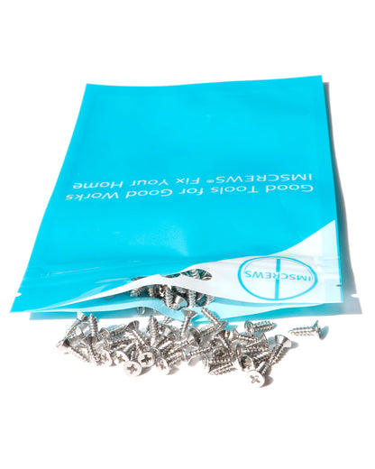 IMScrews 100 шт. #4 x 3/8 дюйма (9,5 мм) шурупы Phillips с плоской головкой из нержавеющей стали 18-8 (304) саморезы из нержавеющей стали с потайной головкой