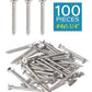 IMScrews 100 шт. #4 x 1-1/4 дюйма (32 мм) шурупы Phillips с плоской головкой из нержавеющей стали 18-8 (304) саморезы из нержавеющей стали с потайной головкой