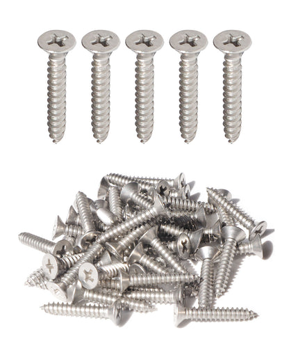 IMScrews 200 шт. #6 x 1 дюйм (25 мм) шурупы по дереву Phillips с плоской головкой из нержавеющей стали 18-8 (304) саморезы из нержавеющей стали с потайной головкой