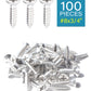 IMScrews 100pcs #8 x 3/4" (19mm) Stainless Flat Head Phillips Wood Screws 18-8 (304) Stainless Steel Countersunk Self Tapping Screws