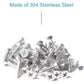 IMScrews 100pcs #8 x 3/4" (19mm) Stainless Flat Head Phillips Wood Screws 18-8 (304) Stainless Steel Countersunk Self Tapping Screws