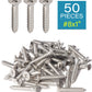 #8 x 1 Inch Wood Screws, Stainless Steel 304 Self Tapping Screws 50pcs, Flat Head Phillips Screws Sheet Metal Countersunk Exterior Screw for Indoor and Outdoor Wooden Working by IMSCREWS
