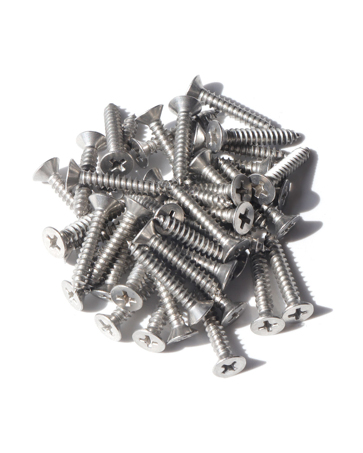 #8 x 1 Inch Wood Screws, Stainless Steel 304 Self Tapping Screws 50pcs, Flat Head Phillips Screws Sheet Metal Countersunk Exterior Screw for Indoor and Outdoor Wooden Working by IMSCREWS