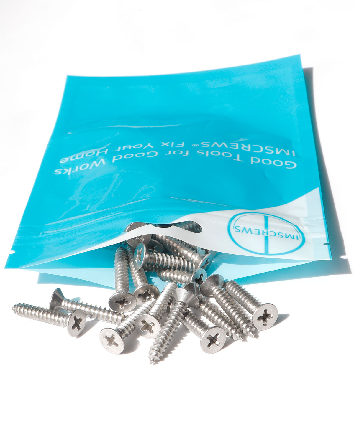 #8 x 1 Inch Wood Screws, Stainless Steel 304 Self Tapping Screws 50pcs, Flat Head Phillips Screws Sheet Metal Countersunk Exterior Screw for Indoor and Outdoor Wooden Working by IMSCREWS