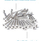 IMScrews 100pcs #8 x 1-1/2" (38mm) Stainless Flat Head Phillips Wood Screws 18-8 (304) Stainless Steel Countersunk Self Tapping Screws