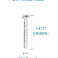 IMScrews 50 шт. #8 x 1-1/2 дюйма (38 мм) шурупы Phillips с плоской головкой из нержавеющей стали 18-8 (304) саморезы из нержавеющей стали с потайной головкой