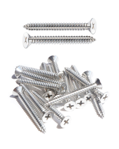 IMScrews 100pcs #10 x 1-3/4" (45mm) Stainless Flat Head Phillips Wood Screws 18-8 (304) Stainless Steel Countersunk Self Tapping Screws