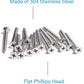 IMScrews 50pcs #10 x 2" (50mm) Stainless Flat Head Phillips Wood Screws 18-8 (304) Stainless Steel Countersunk Self Tapping Screws