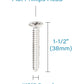 IMScrews 50 шт. #12 x 1-1/2 дюйма (38 мм) шурупы Phillips с плоской головкой из нержавеющей стали 18-8 (304) саморезы из нержавеющей стали с потайной головкой