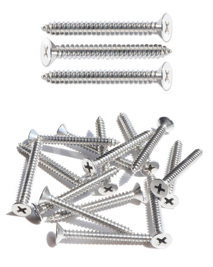 IMScrews 100 шт. #12 x 2 дюйма (50 мм) шурупы Phillips с плоской головкой из нержавеющей стали 18-8 (304) саморезы из нержавеющей стали с потайной головкой