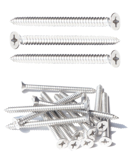 IMScrews 25pcs #12 x 3" (75mm) Stainless Flat Head Phillips Wood Screws 18-8 (304) Stainless Steel Countersunk Self Tapping Screws