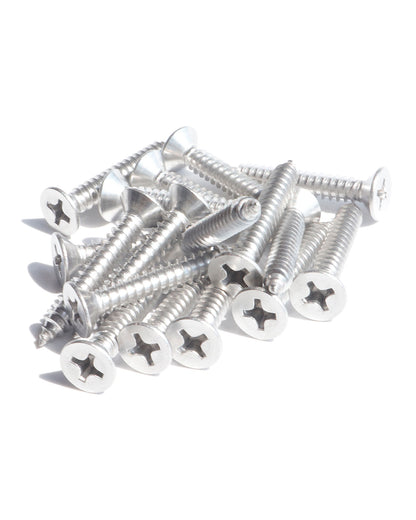 IMScrews 25pcs #14 x 1" (25mm) Stainless Flat Head Phillips Wood Screws 18-8 (304) Stainless Steel Countersunk Self Tapping Screws