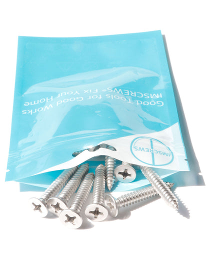 IMScrews 25pcs #14 x 1" (25mm) Stainless Flat Head Phillips Wood Screws 18-8 (304) Stainless Steel Countersunk Self Tapping Screws