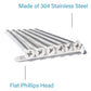 Wood Screws #14 x 2-1/2 Inch Flat Head Self Tapping Screws 25pcs, Stainless Steel 304 Sheet Metal Screws Cabinet Phillips Drive for Indoor and Outdoor Wooden Working by IMSCREWS