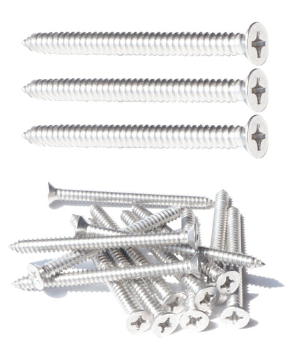 IMScrews 25pcs #14 x 3" (75mm) Stainless Flat Head Phillips Wood Screws 18-8 (304) Stainless Steel Countersunk Self Tapping Screws