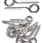 IMScrews 5pcs M6 x 3-1/4 Inch Screw Eyes Small Eyelet Screws Lag Eyebolt 18-8(304) Stainless Steel Heavy Duty Hook