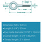 IMScrews 5pcs M6 x 3-1/4 Inch Screw Eyes Small Eyelet Screws Lag Eyebolt 18-8(304) Stainless Steel Heavy Duty Hook