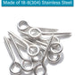 IMScrews 5pcs M6 x 3-1/4 Inch Screw Eyes Small Eyelet Screws Lag Eyebolt 18-8(304) Stainless Steel Heavy Duty Hook