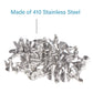 IMScrews 50pcs #8 x 1/2" Stainless Flat Head Phillips Self Drilling Screws, 410 Stainless Steel Full Thread Sheet Metal Tek Wood to Metal Screws