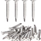IMScrews 25 шт. # 14 x 1-1/2 дюйма самосверлящие винты Phillips с плоской головкой из нержавеющей стали, винты из нержавеющей стали 410 с полной резьбой для листового металла Tek Wood to Metal