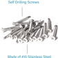 Stainless Steel Sheet Metal Screws #10 x 1-1/2 Inch 50pcs, Self Drilling Flat Head Phillips Stainless Steel 410 Screws Standard Thread Teks Screws for Wood to Metal Stud by IMSCREWS