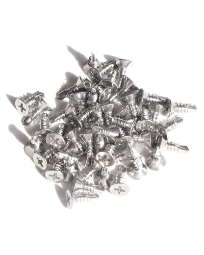 IMScrews 25pcs #10 x 1/2" Stainless Flat Head Phillips Self Drilling Screws, 410 Stainless Steel Full Thread Sheet Metal Tek Wood to Metal Screws