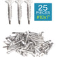 IMScrews 25 шт. # 10 x 1 дюйм. Самосверлящие винты Phillips с плоской головкой из нержавеющей стали, винты из нержавеющей стали 410 с полной резьбой для листового металла Tek, винты по дереву и металлу.