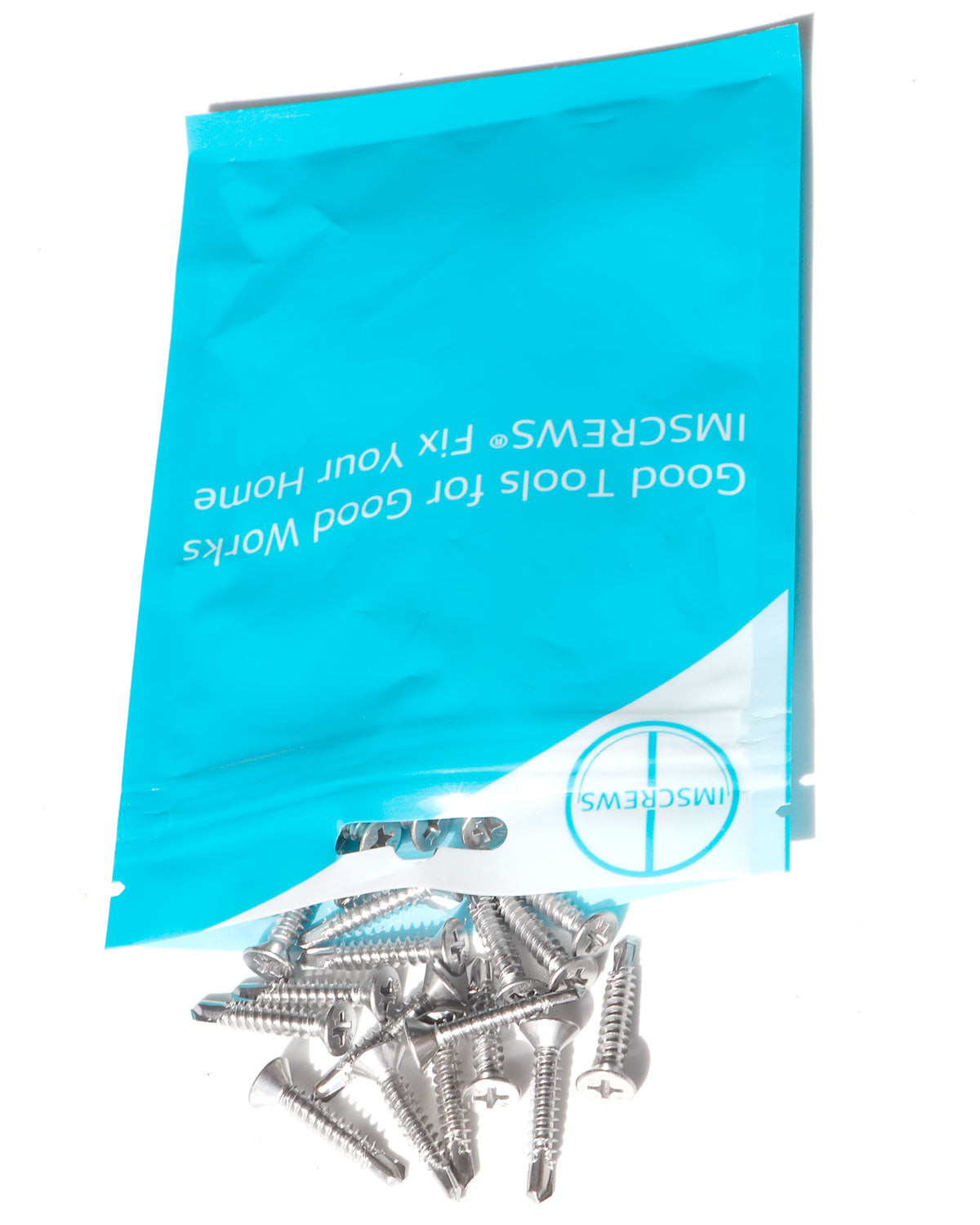 IMScrews 25 шт. # 10 x 1 дюйм. Самосверлящие винты Phillips с плоской головкой из нержавеющей стали, винты из нержавеющей стали 410 с полной резьбой для листового металла Tek, винты по дереву и металлу.