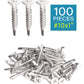 IMScrews 100 шт. # 10 x 1 дюйм. Самосверлящие винты Phillips с плоской головкой из нержавеющей стали, винты из нержавеющей стали 410 с полной резьбой для листового металла Tek, винты по дереву и металлу.
