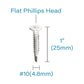 IMScrews 100 шт. # 10 x 1 дюйм. Самосверлящие винты Phillips с плоской головкой из нержавеющей стали, винты из нержавеющей стали 410 с полной резьбой для листового металла Tek, винты по дереву и металлу.