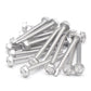 IMScrews 50pcs #8 x 2" Stainless Hex Washer Head Self Drilling Screws, 410 Stainless Steel Full Thread Sheet Metal Tek Screws