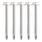 IMScrews 25pcs #8 x 2" Stainless Hex Washer Head Self Drilling Screws, 410 Stainless Steel Full Thread Sheet Metal Tek Screws
