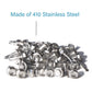 IMScrews 50pcs #8 x 1/2" Stainless Hex Washer Head Self Drilling Screws, 410 Stainless Steel Full Thread Sheet Metal Tek Screws