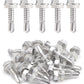 IMScrews 50 шт. # 14 x 1 дюйм, самосверлящие винты с шестигранной головкой и шайбой из нержавеющей стали, винты из нержавеющей стали 410 с полной резьбой для листового металла Tek