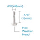 IMScrews 25pcs #10 x 3/4" Stainless Hex Washer Head Self Drilling Screws, 410 Stainless Steel Full Thread Sheet Metal Tek Screws